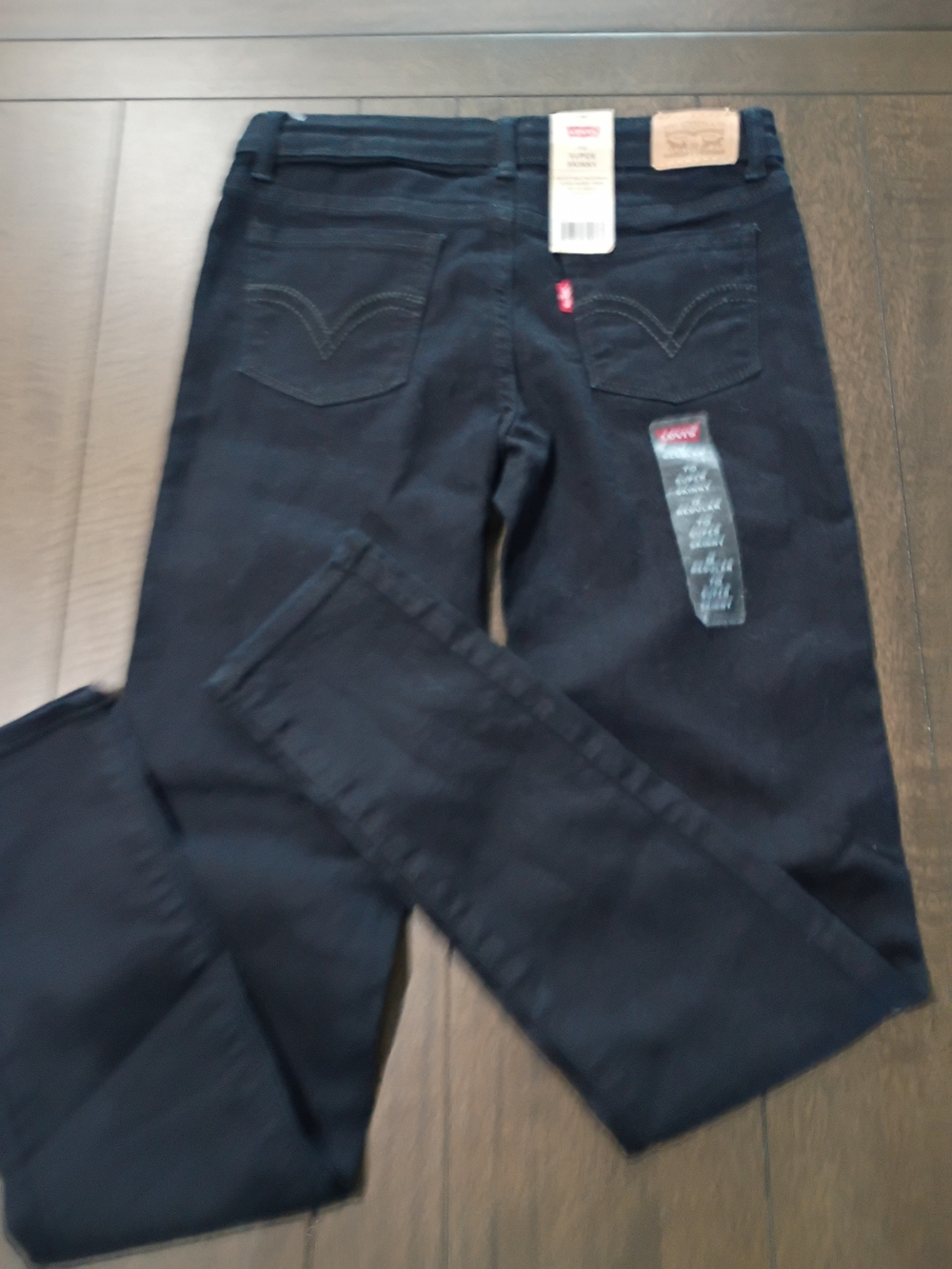 Levi's Girls Super Skinny Black Jeans